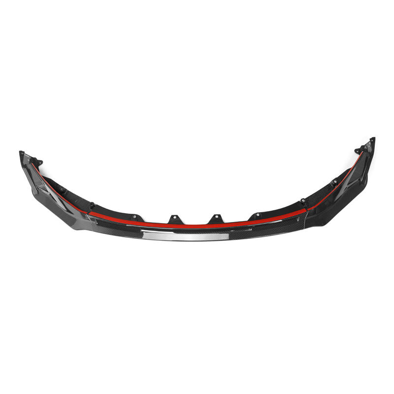 BMW M3 G80 G81 / M4 G82 G83 Lip Anteriore Stile V in Carbonio Prepreg Nero Lucido di OPTIC (2021+)