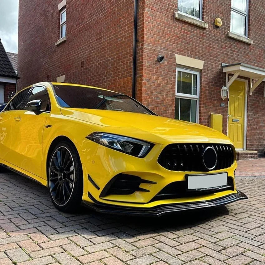 Mercedes A-Class W177 Stile AMG Nero Lucido Lip Anteriore (2018-2022)