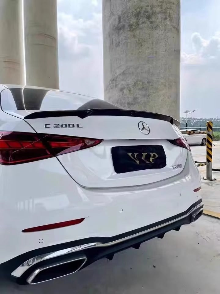 Mercedes Classe C W206 Berlina Nero Lucido Stile Brabus Spoiler Posteriore (2022+)