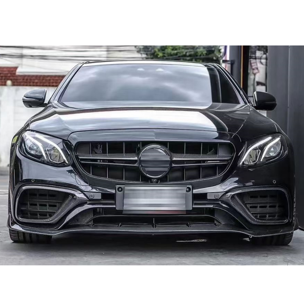 Mercedes Classe E W213 Lip Anteriore Stile E63 AMG in Carbonio (2017-2020)