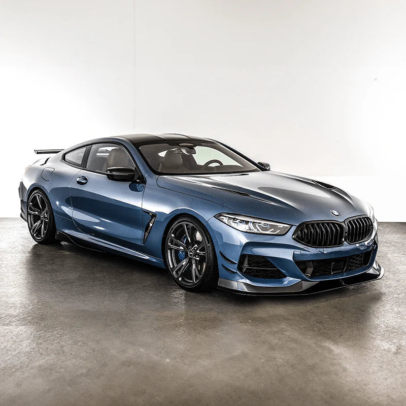 BMW Serie 8 G14 G15 G16 M-Sport Lip Anteriore Stile Ac in Carbonio Prepreg Nero Lucido di OPTIC (2018+)