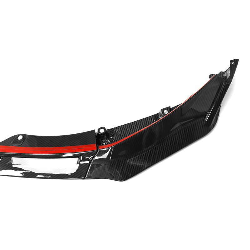 BMW M3 G80 G81 / M4 G82 G83 Lip Anteriore Stile V in Carbonio Prepreg Nero Lucido di OPTIC (2021+)
