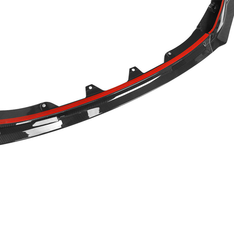 BMW M3 G80 G81 / M4 G82 G83 Lip Anteriore Stile V in Carbonio Prepreg Nero Lucido di OPTIC (2021+)