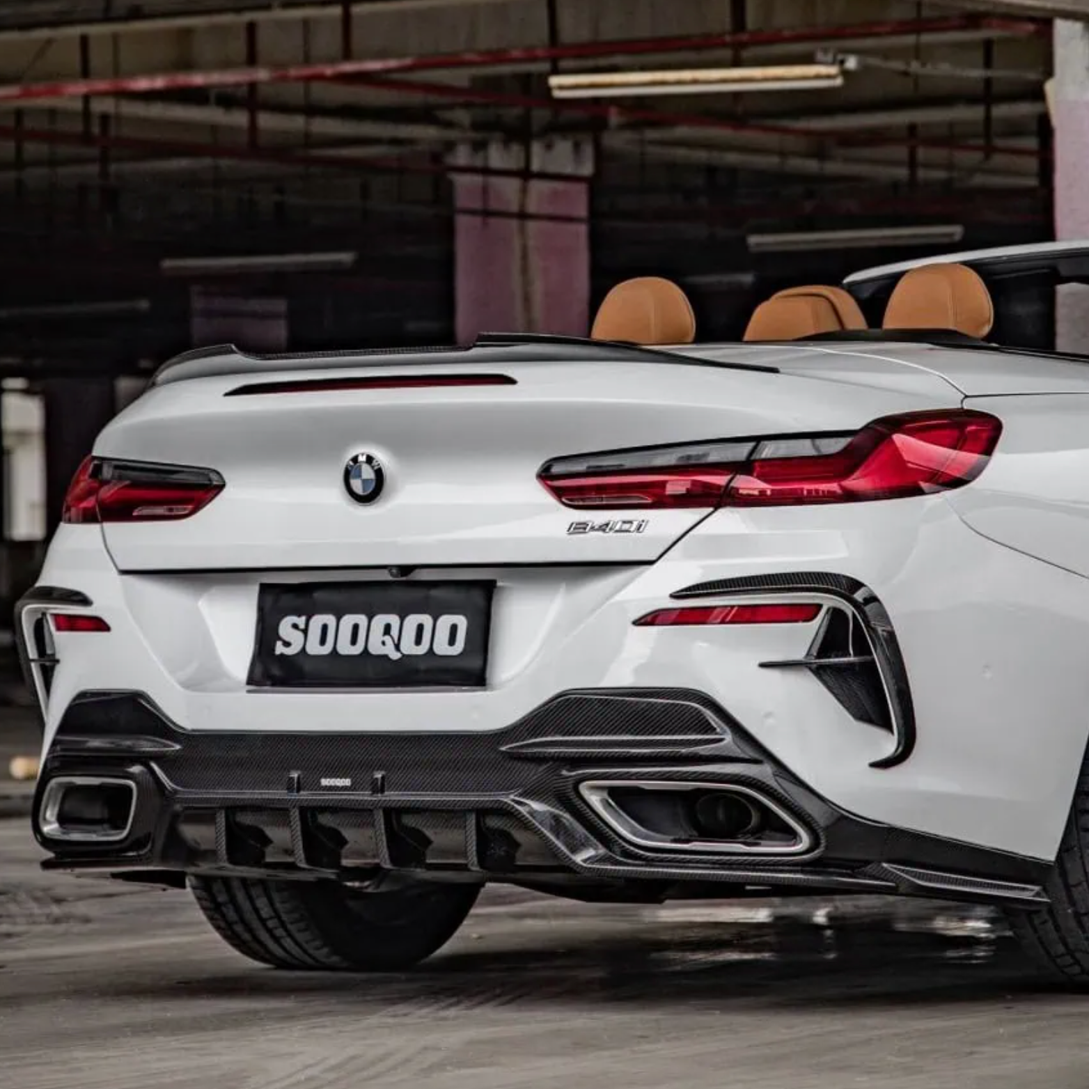 BMW Serie 8 G14 G15 M-Sport Diffusore Posteriore in Carbonio Prepreg di Sooqoo (2018+)