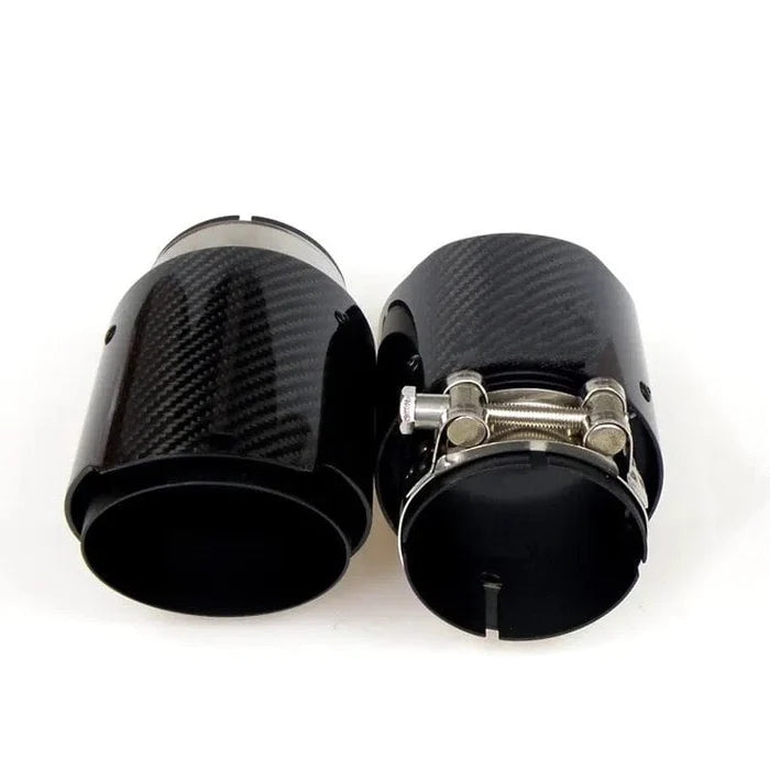 BMW Serie 3 335I/335D (E90/E91/E92/E93) Terminali di scarico in carbonio taglio obliquo