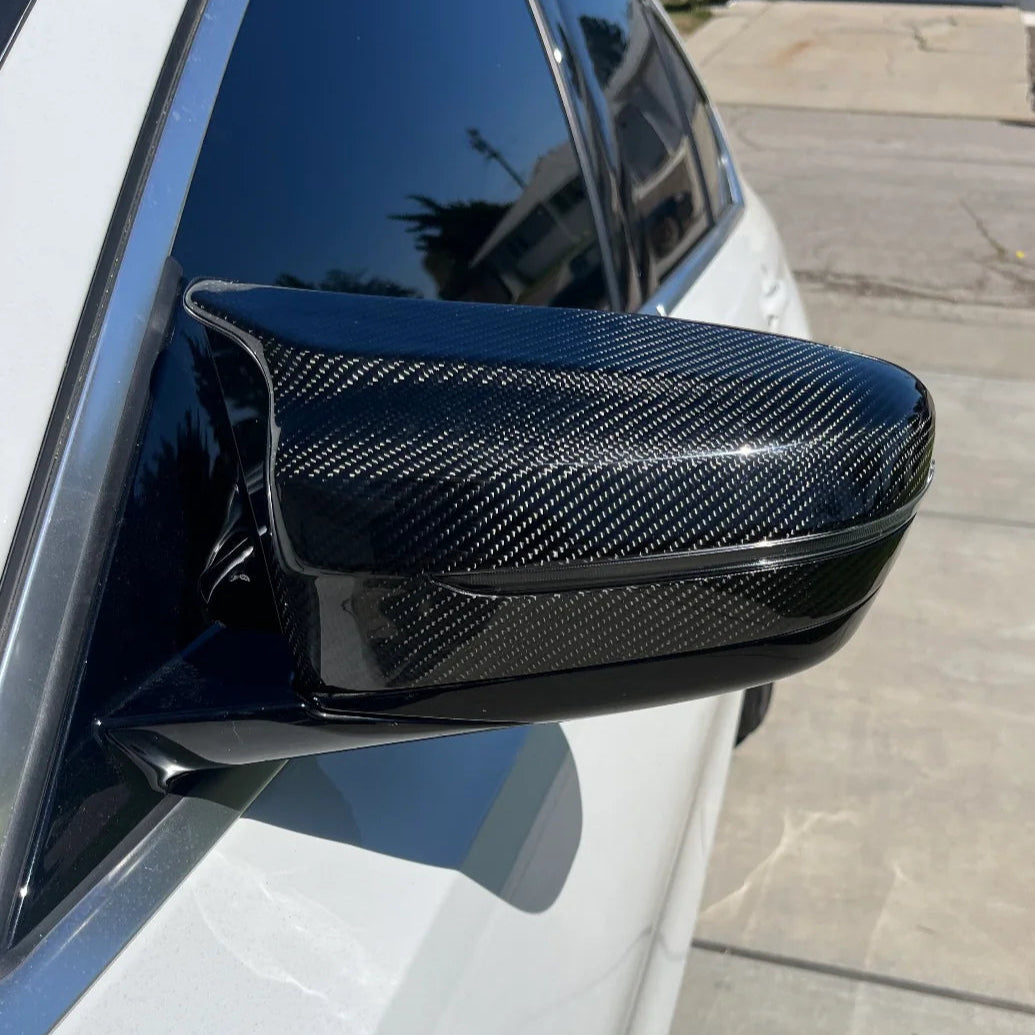 BMW Serie 2/3/4/5 G42/G20/G22/G26/G30 Calotte Specchietti M-Style in Carbonio (2017+)