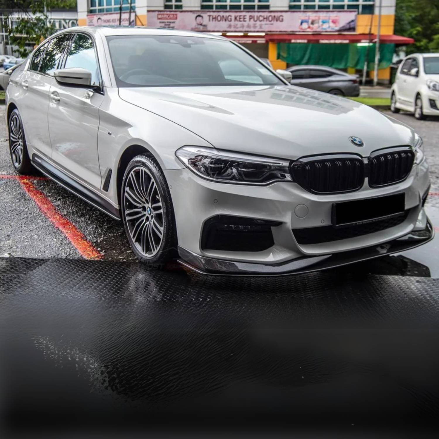 BMW Serie 5 G30 M-Sport Lip Anteriore in Carbonio Stile Ac (2017-2020)