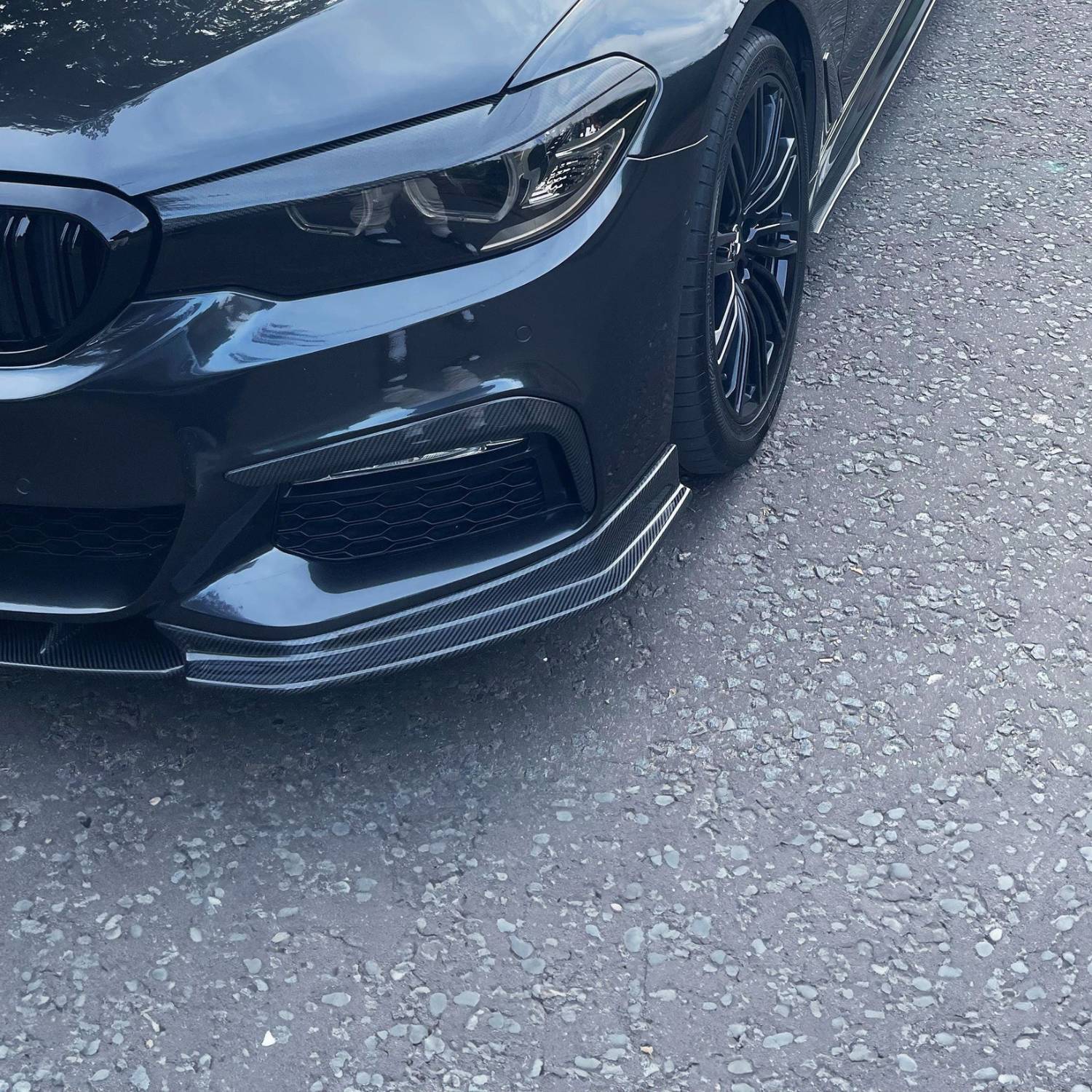 BMW Serie 5 G30 M-Sport Lip Anteriore Stile Fd in Carbonio (2017-2020)