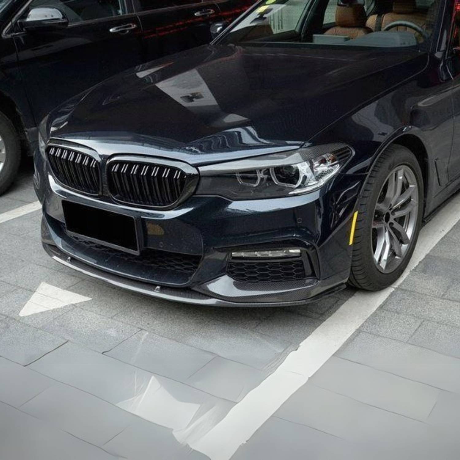 BMW Serie 5 G30 M-Sport Lip Anteriore in Carbonio Stile Mp (2017-2020)