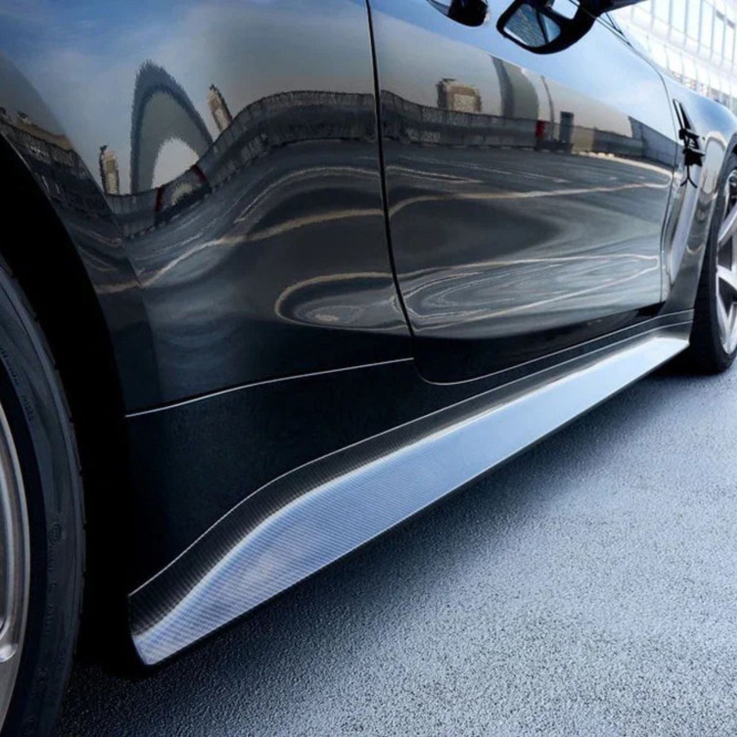 BMW M3 G80 G81 / M4 G82 G83 Minigonne Laterali Stile 3D in Carbonio Prepreg By OPTIC (2021+)