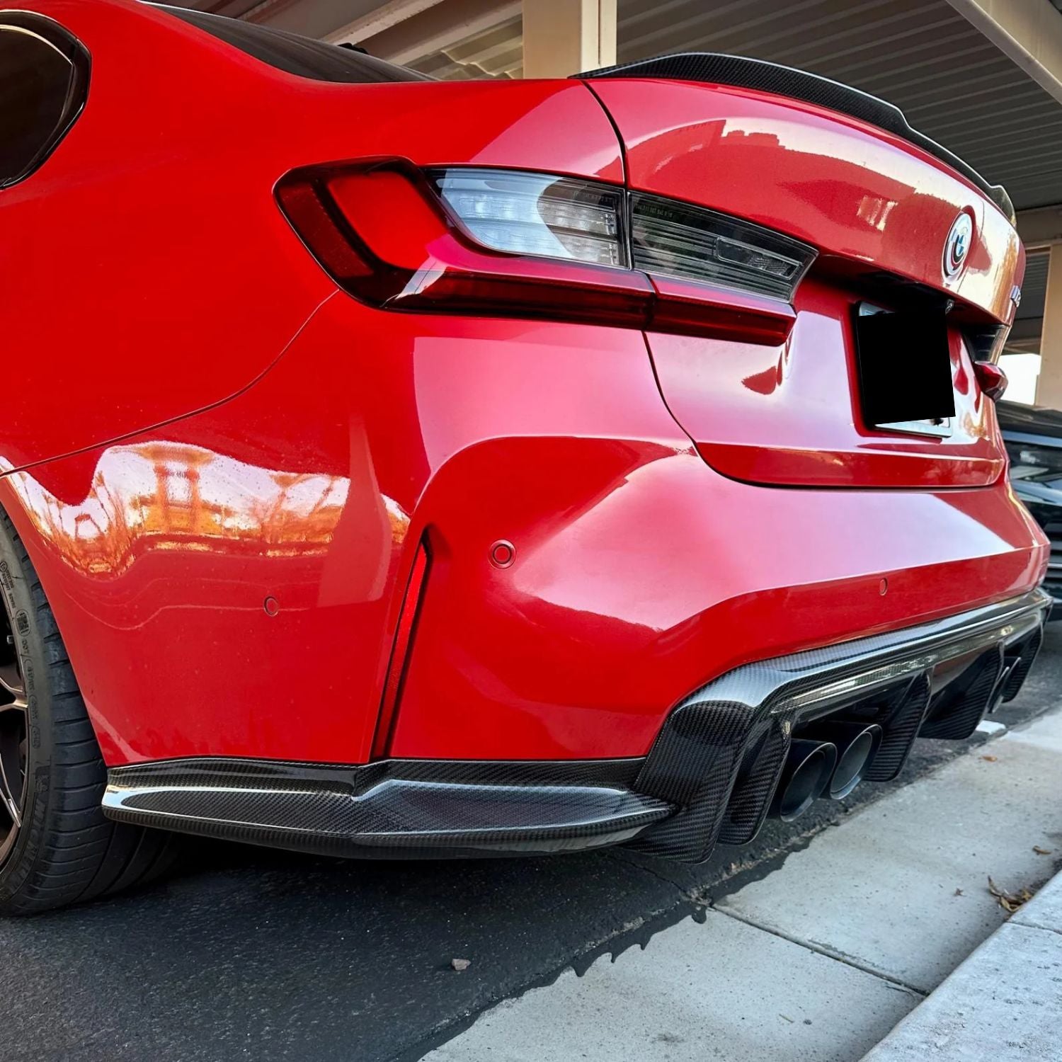BMW M3 G80 G81 / M4 G82 G83 Diffusore Posteriore 3D Stile in Carbonio Prepreg By OPTIC (2021+)