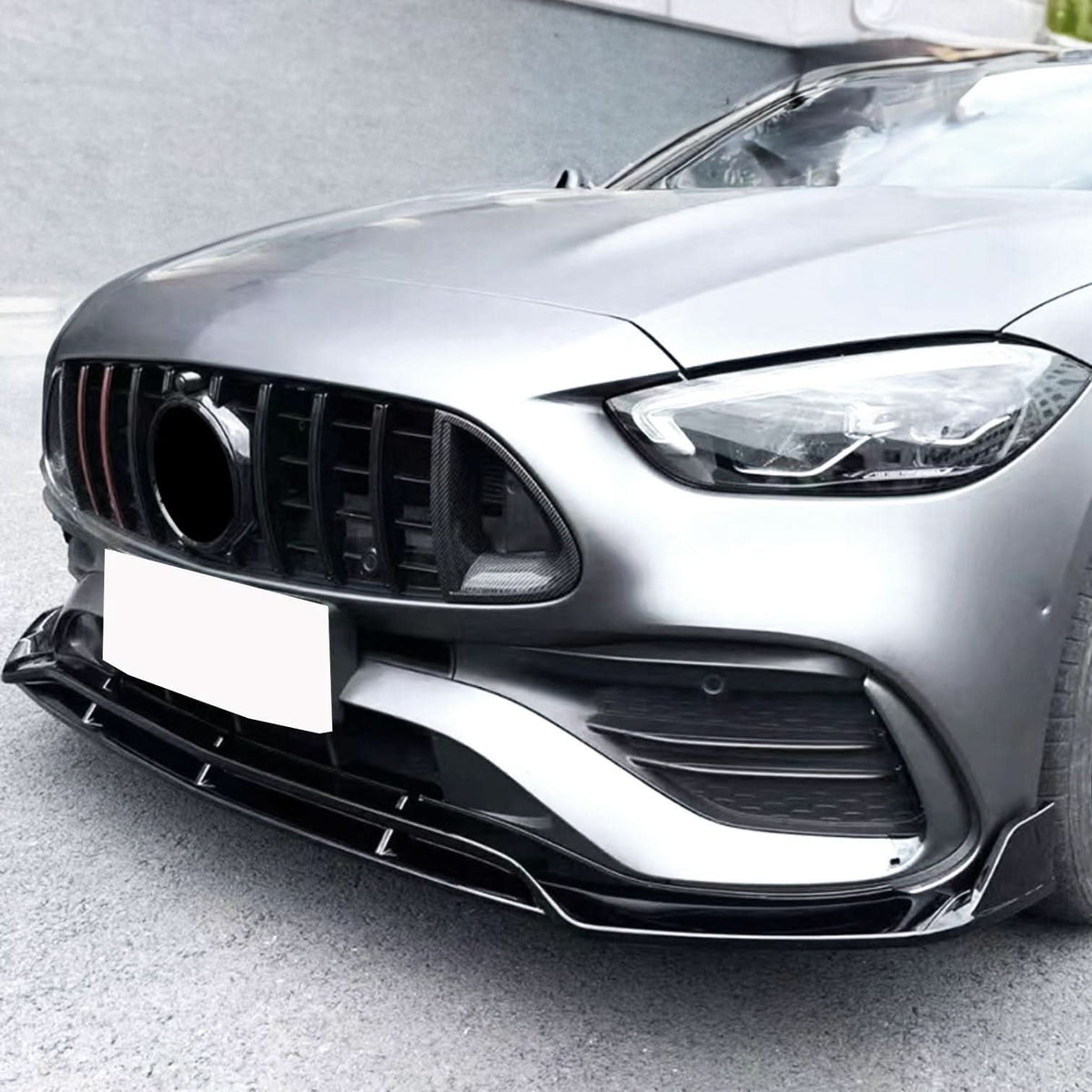 Mercedes Classe C W206 B2 Stile Nero Lucido Lip Anteriore (2022+)