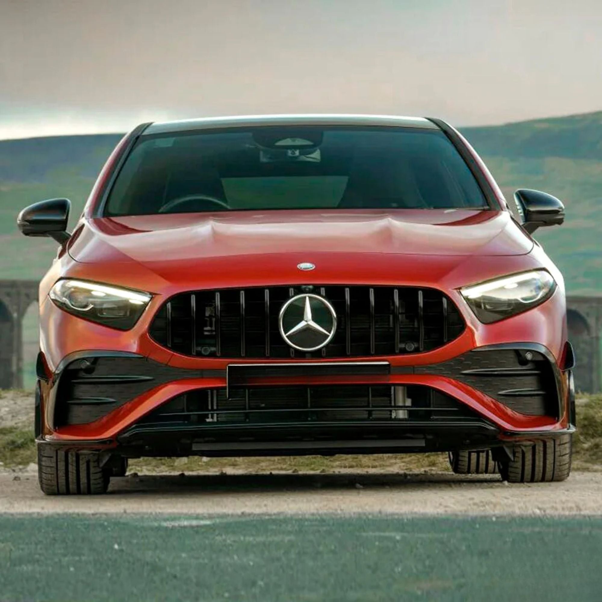 Mercedes A-Class W177 Griglia Panamericana GT Stile Nero Lucido (2023-2024)