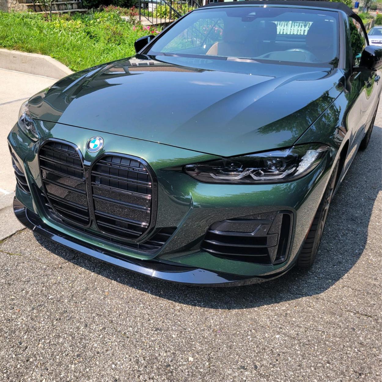 BMW Serie 4 G22 M Sport Nero Lucido MP Stile Lip Anteriore (2020+)