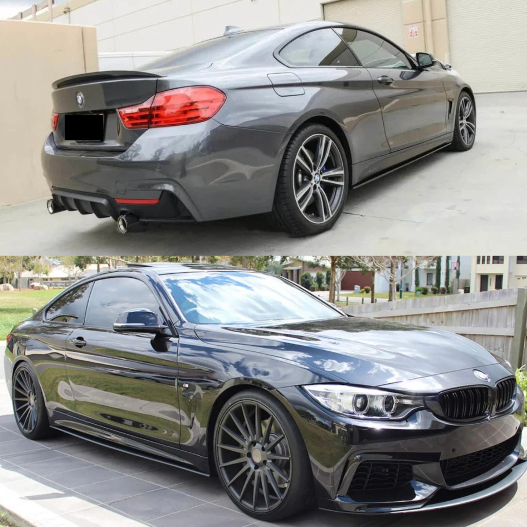 BMW Serie 4 F32 F33 F36 Minigonne Laterali Stile Mp in Carbonio (2014-2019)
