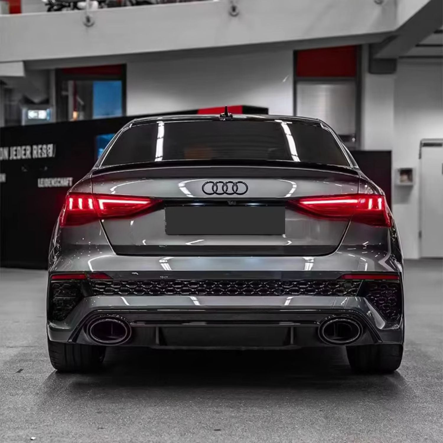 Audi A3 S3 RS3 8Y Spoiler Posteriore Nero Lucido V2 (2020-2024)