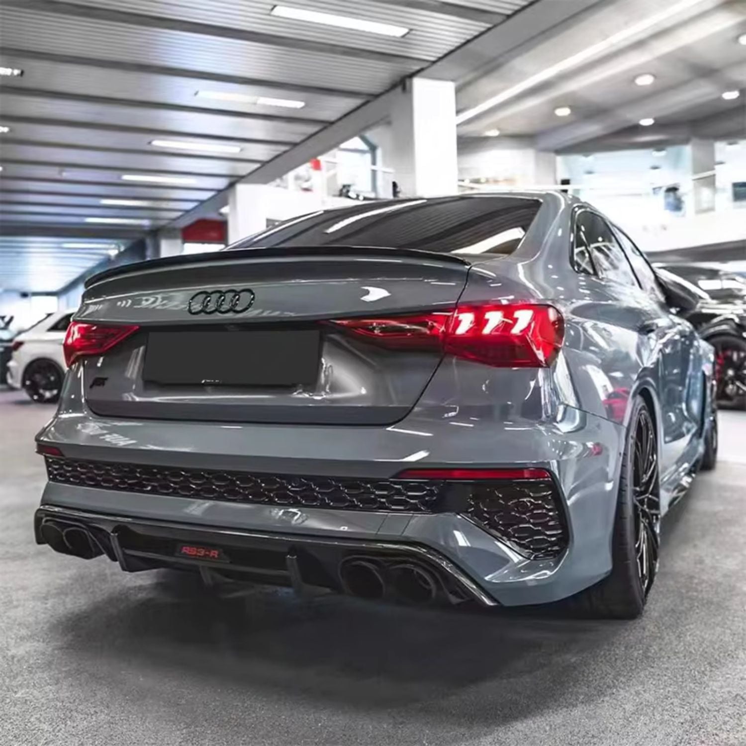 Audi A3 S3 RS3 8Y Spoiler Posteriore Nero Lucido V2 (2020-2024)