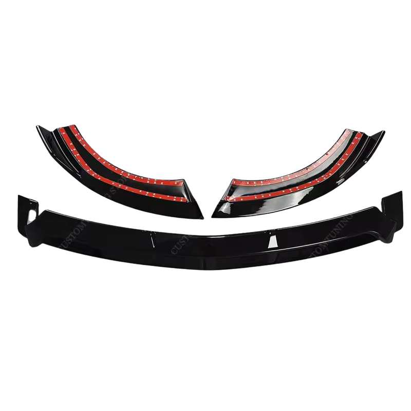 Mercedes E-Class W213 4 Porte Stile AMG Nero Lucido Lip Anteriore (2017-2020)