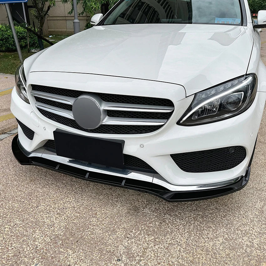 Mercedes Classe C W205 Lip Anteriore Stile V Nero Lucido (2015-2018)
