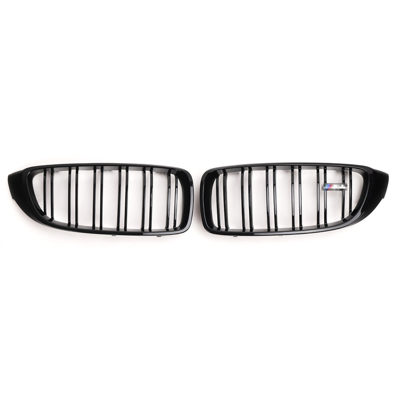 BMW Serie 4 & M3 M4 Nero Lucido Doppia Barra Griglie Anteriori F32 F33 F36 F80 F82 F83 (2014-2020)