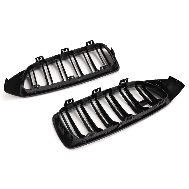 BMW Serie 4 & M3 M4 Nero Lucido Doppia Barra Griglie Anteriori F32 F33 F36 F80 F82 F83 (2014-2020)