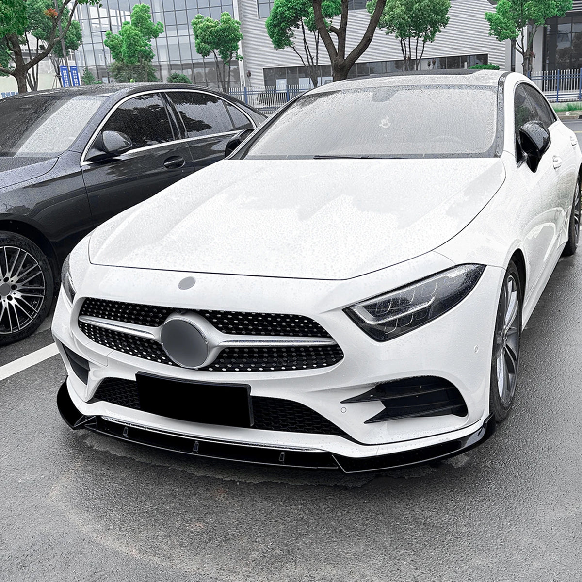 Mercedes CLS C257 AMG Stile Nero Lucido Lip Anteriore (2018-2021)