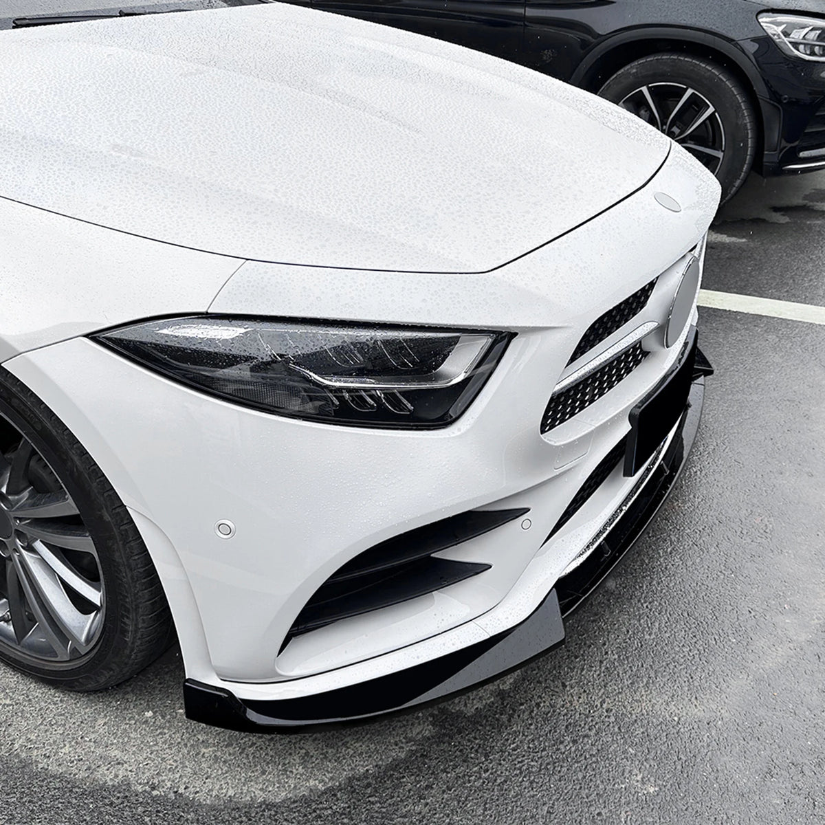 Mercedes CLS C257 AMG Stile Nero Lucido Lip Anteriore (2018-2021)