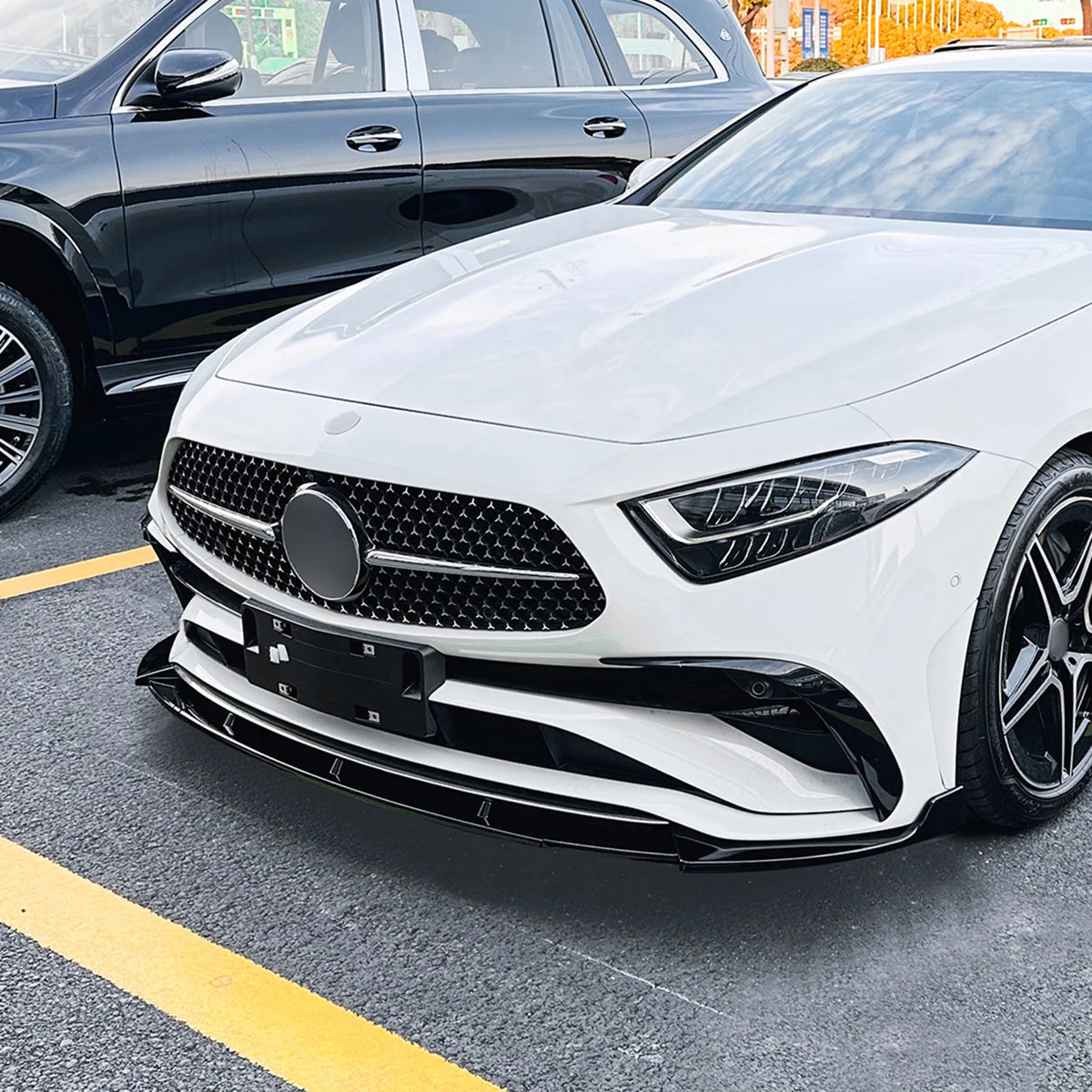 Mercedes CLS C257 Facelift Stile AMG Nero Lucido Lip Anteriore (2022-2024)