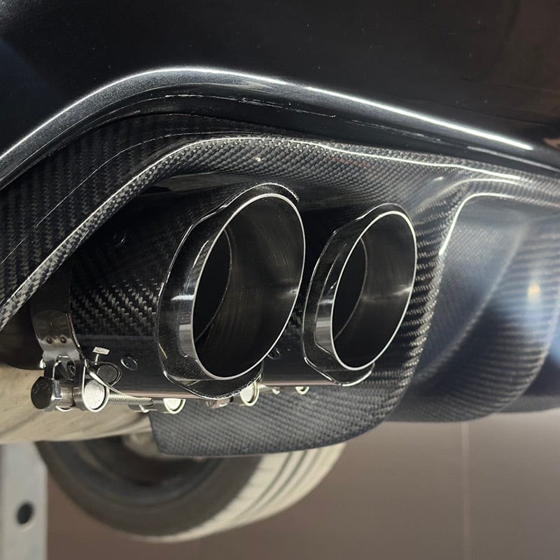 Terminali di scarico in carbonio taglio obliquo per BMW M2 F87