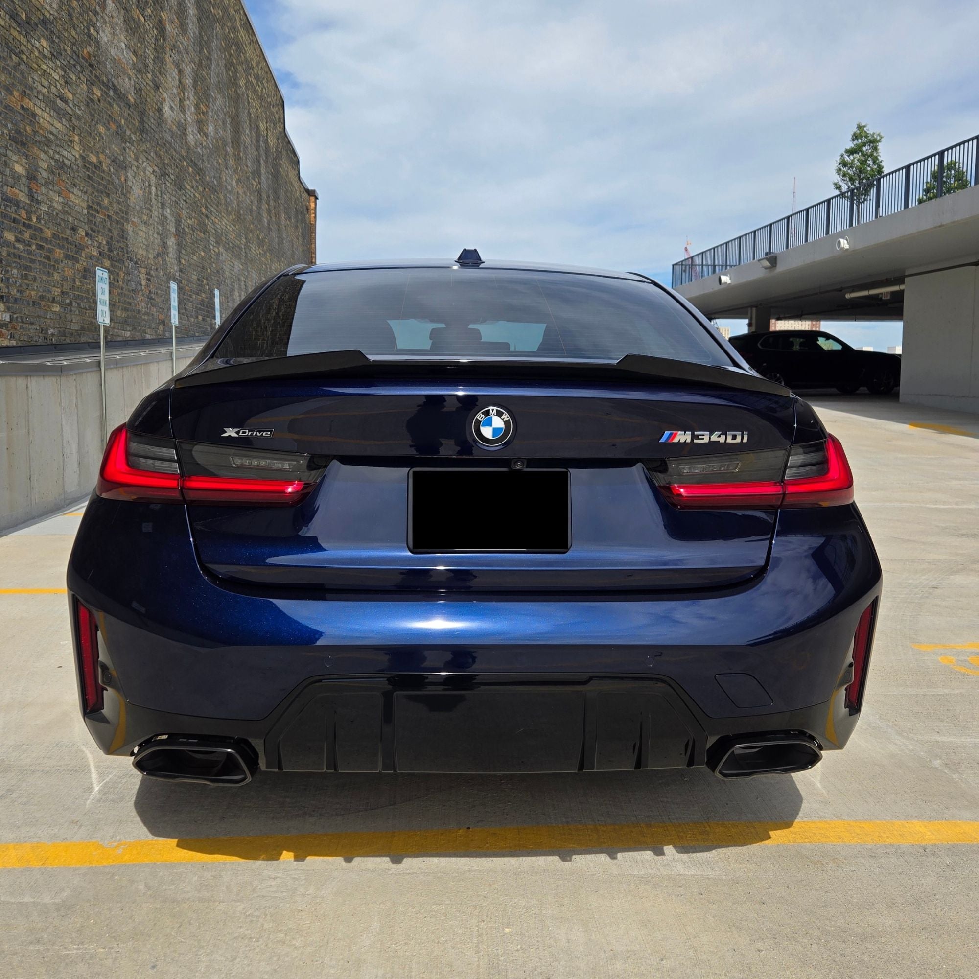 Spoiler Posteriore Nero Lucido per BMW Serie 3 G20 / M3 G80 (2019+)
