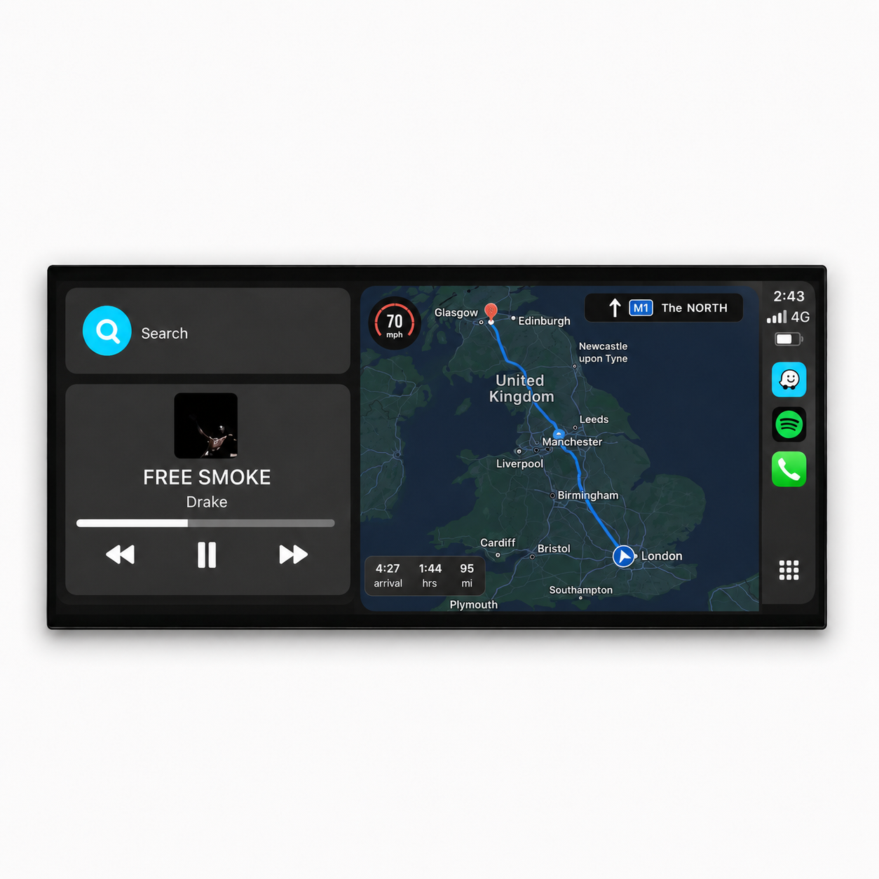 Mercedes C-Class W204 | 12.3" Apple CarPlay/Android Auto Touchscreen Display | (2011-2014)