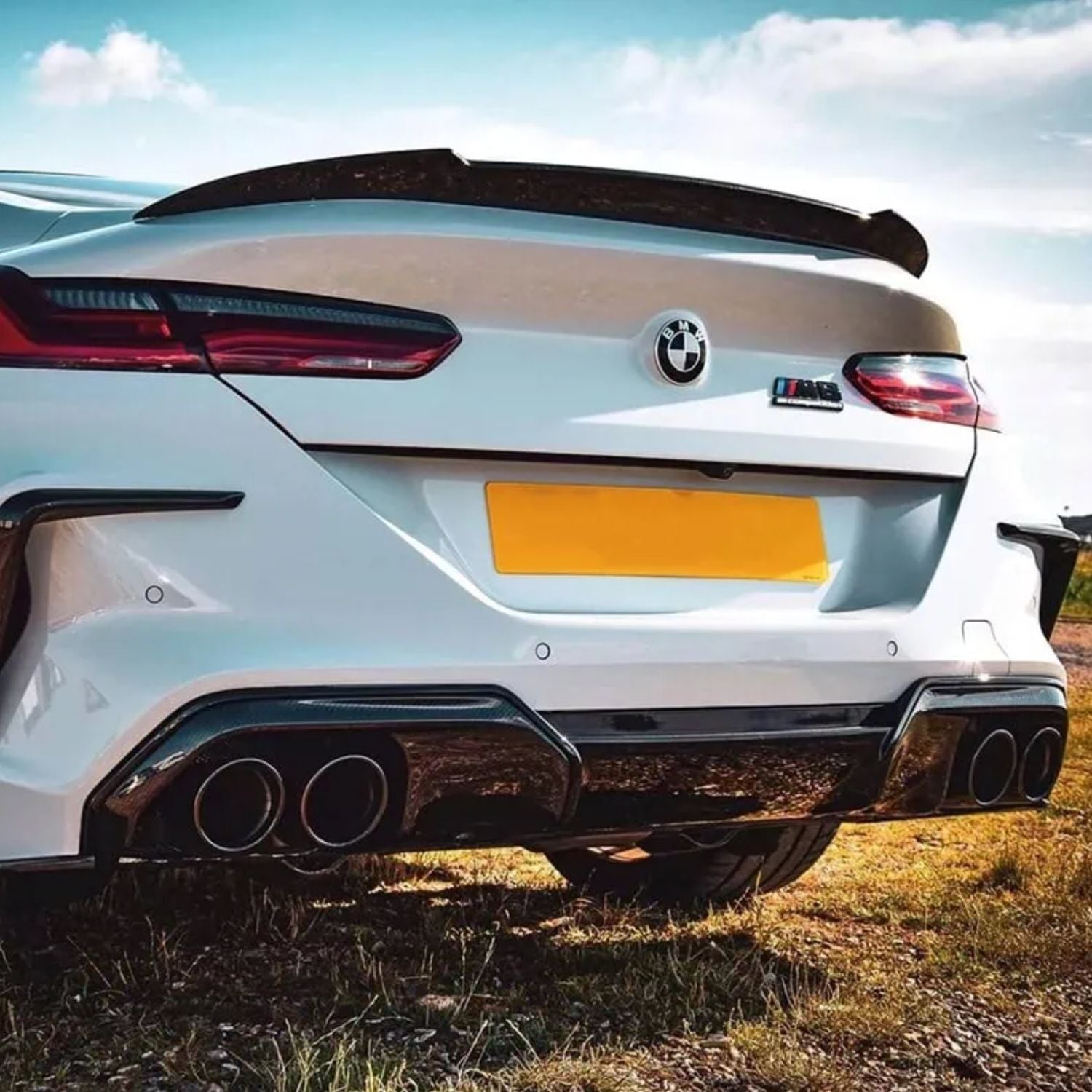BMW 8 Series G15 / G16 / M8 F92 / F93  Pre-Preg Dry Carbon Fibre V Style Rear Spoiler By OPTIC (2018+)