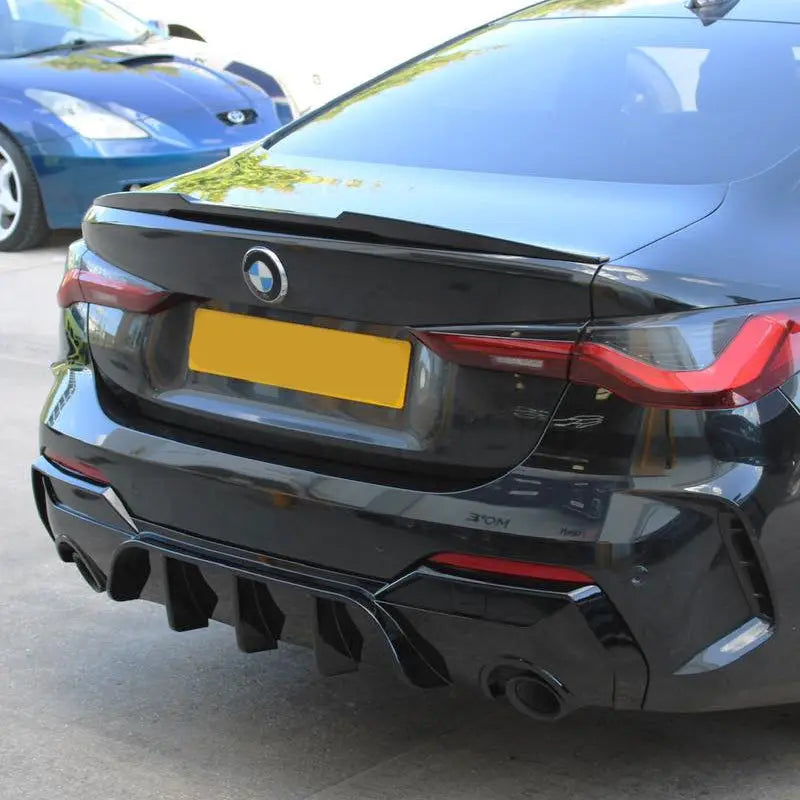 BMW Serie 4 G22 / M4 G82 Spoiler Posteriore Stile M4 Nero Lucido (2020+)