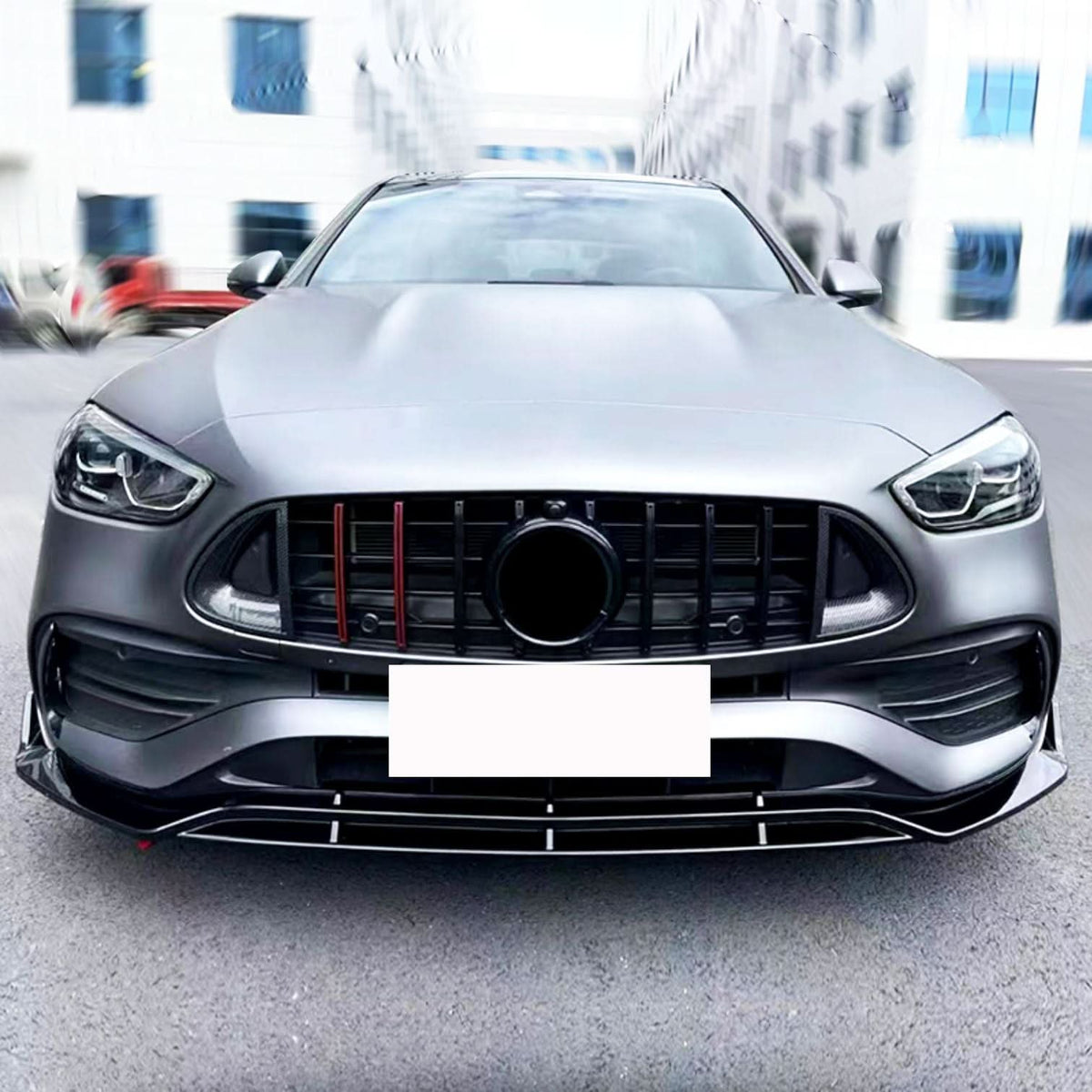 Mercedes Classe C W206 B2 Stile Nero Lucido Lip Anteriore (2022+)