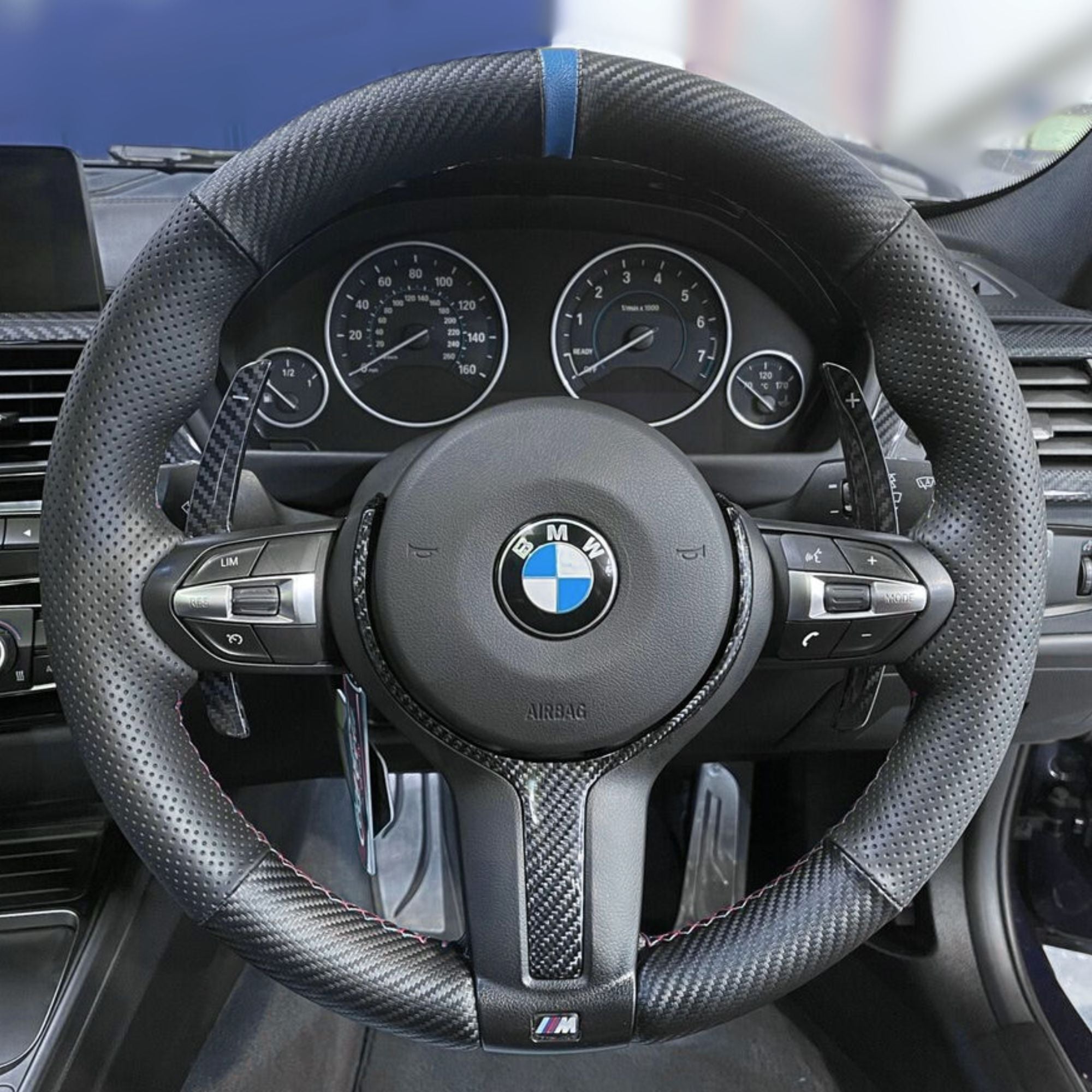 Carbon Fibre Steering Wheel Trim For F Series M Sport Steering Wheel - Avoro Design