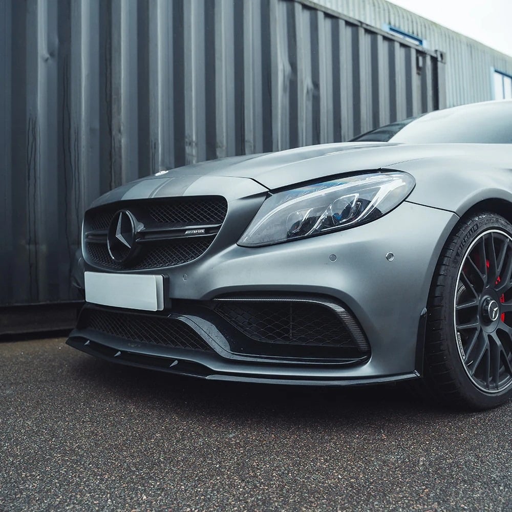 Mercedes W205 C63 AMG Coupé Lip Anteriore Nero Lucido (2015-2022)